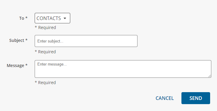 Blank message form.