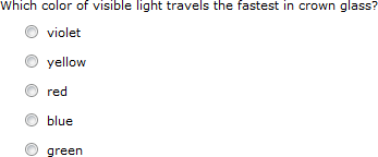 question with a list of option buttons