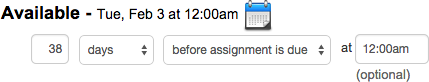Available: Tue, Feb 3 at 12:00 AM. 38 days before assignment is due at 12:00 AM
